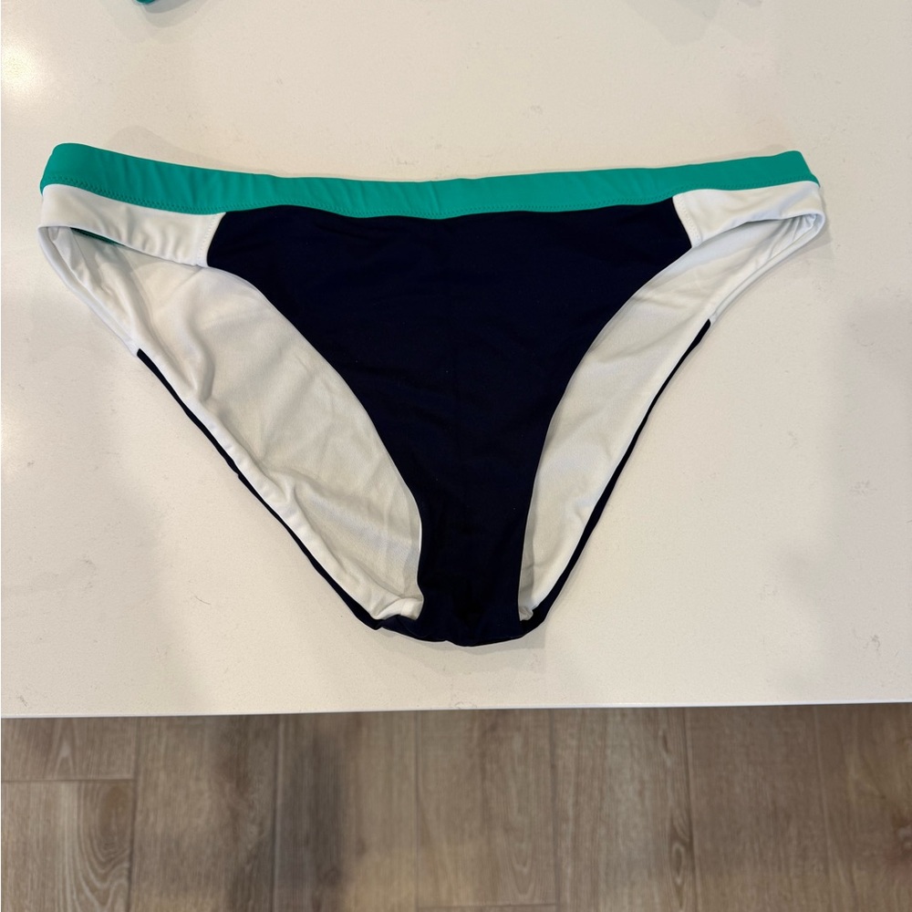 Athleta Black and Teal Bikini Bottom